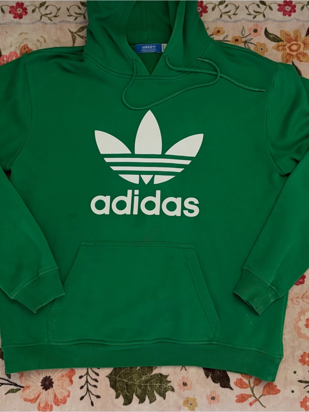 adidas Green Trefoil Zip-Up Hoodie